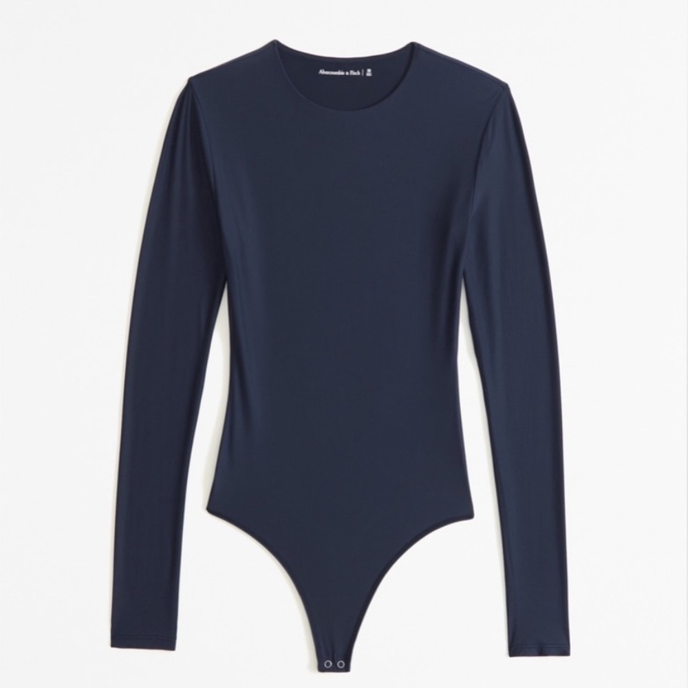 Abercrombie & Fitch Navy Long Sleeve Bodysuit